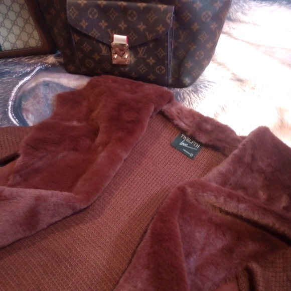 NWOT Brown sweater jacket - Picture 5 of 6